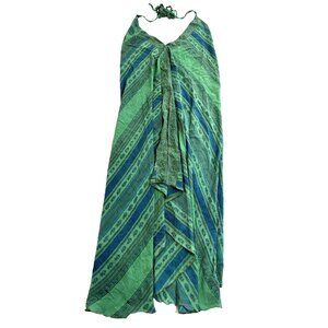 Sun Child Classic Silk Dress in Green